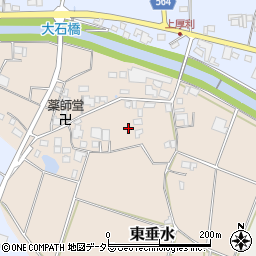兵庫県加東市東垂水周辺の地図