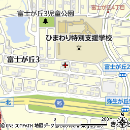 兵庫県三田市富士が丘3丁目周辺の地図