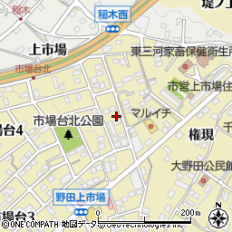 愛知県新城市市場台1丁目5-20周辺の地図