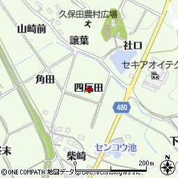 愛知県額田郡幸田町久保田四反田周辺の地図