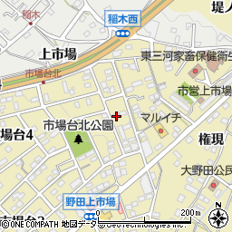 愛知県新城市市場台1丁目5-10周辺の地図