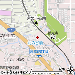 兵庫県川西市東畦野2丁目14周辺の地図