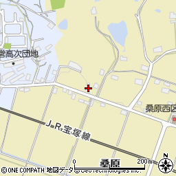 兵庫県三田市桑原48周辺の地図