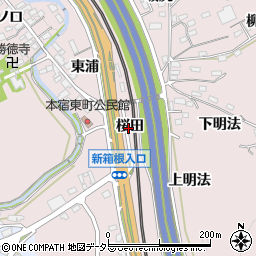 愛知県岡崎市本宿町（桜田）周辺の地図