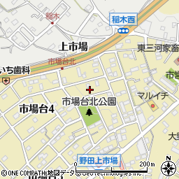 愛知県新城市市場台1丁目11-7周辺の地図