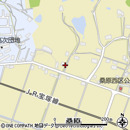兵庫県三田市桑原815周辺の地図