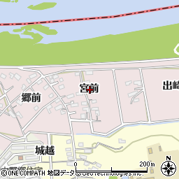 愛知県西尾市志貴野町宮前周辺の地図