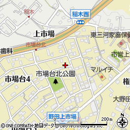 愛知県新城市市場台1丁目11-2周辺の地図