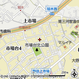 愛知県新城市市場台1丁目11-5周辺の地図
