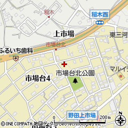 愛知県新城市市場台1丁目11-15周辺の地図