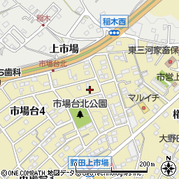 愛知県新城市市場台1丁目11-4周辺の地図