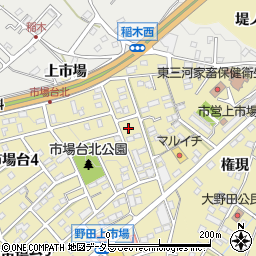 愛知県新城市市場台1丁目5-12周辺の地図