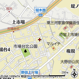愛知県新城市市場台1丁目5-17周辺の地図