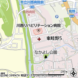 兵庫県川西市東畦野5丁目17周辺の地図