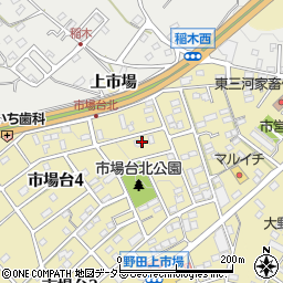 愛知県新城市市場台1丁目11-20周辺の地図