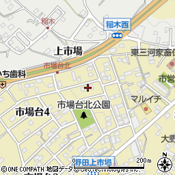 愛知県新城市市場台1丁目11-21周辺の地図
