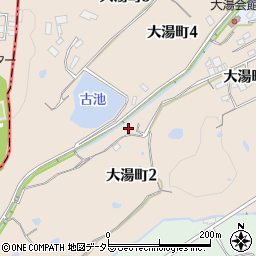 愛知県半田市大湯町周辺の地図