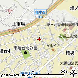 愛知県新城市市場台1丁目5-14周辺の地図