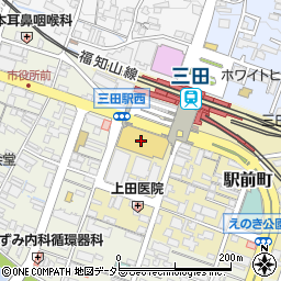 三田市役所市民生活部　まちづくり協働センター・国際交流プラザ周辺の地図
