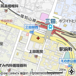 兵庫県三田市駅前町2周辺の地図