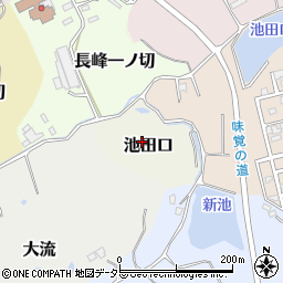 愛知県常滑市池田口周辺の地図