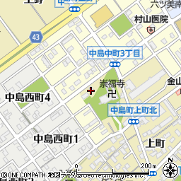愛知県岡崎市中島町道海周辺の地図