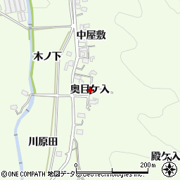 愛知県岡崎市山綱町奥目ケ入周辺の地図