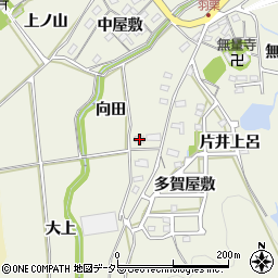 愛知県岡崎市羽栗町多賀屋敷91周辺の地図