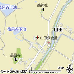 兵庫県三田市山田700周辺の地図