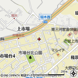 愛知県新城市市場台1丁目4-6周辺の地図