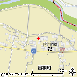 兵庫県小野市曽根町周辺の地図