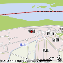 愛知県西尾市志貴野町（堀割）周辺の地図