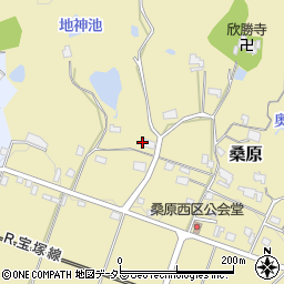 兵庫県三田市桑原734周辺の地図