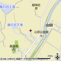 兵庫県三田市山田702周辺の地図