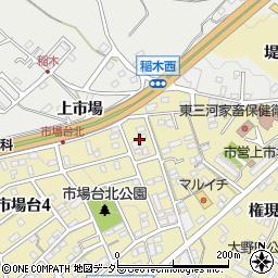 愛知県新城市市場台1丁目4周辺の地図