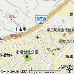愛知県新城市市場台1丁目4-15周辺の地図