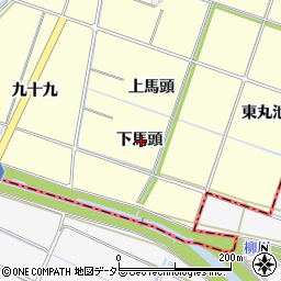 愛知県岡崎市福岡町下馬頭周辺の地図