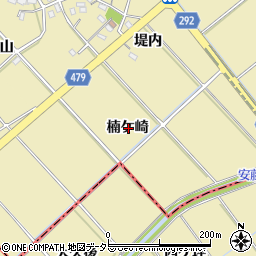 愛知県西尾市西浅井町楠ケ崎周辺の地図