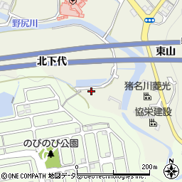 兵庫県川辺郡猪名川町広根南下代周辺の地図