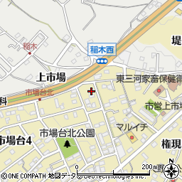 愛知県新城市市場台1丁目4-13周辺の地図