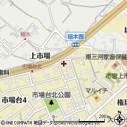 愛知県新城市市場台1丁目4-10周辺の地図