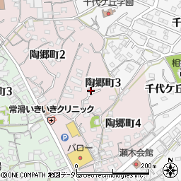 愛知県常滑市陶郷町3丁目周辺の地図