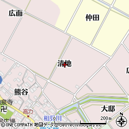 愛知県額田郡幸田町高力清地周辺の地図