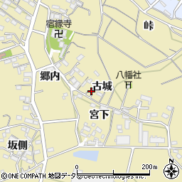 愛知県西尾市西浅井町古城25-1周辺の地図