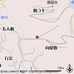愛知県新城市庭野向屋敷周辺の地図