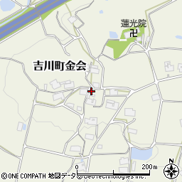 兵庫県三木市吉川町金会周辺の地図