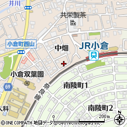 京都府宇治市小倉町中畑5-32周辺の地図