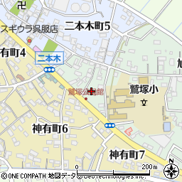 鷲塚公民館周辺の地図