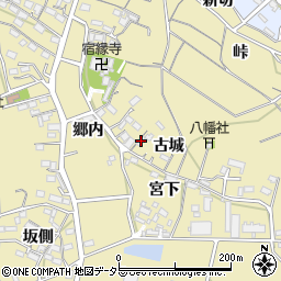 愛知県西尾市西浅井町古城17-1周辺の地図