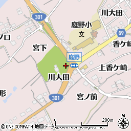 愛知県新城市庭野周辺の地図